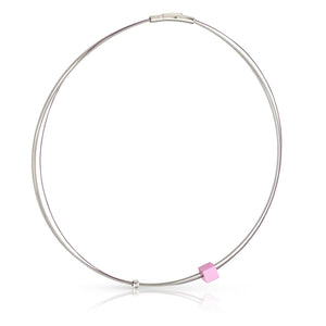 Collier bolletje en kubus C259