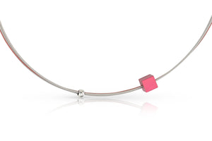 Collier bolletje en kubus C259