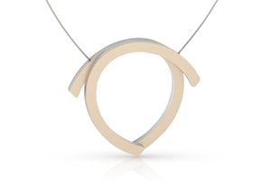 Collier Ovale C-vormen Goud Grijs C268G
