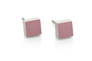 Oorsteker Klein vierkant Roze O37RO
