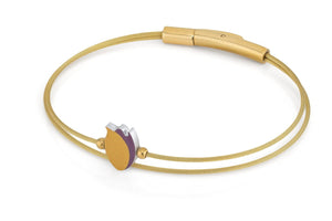 Armband Tulp Goud - goud paars